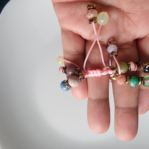 Vibrant Gold Cross Bracelet with Multicolor Beads - Picture 5 of 7